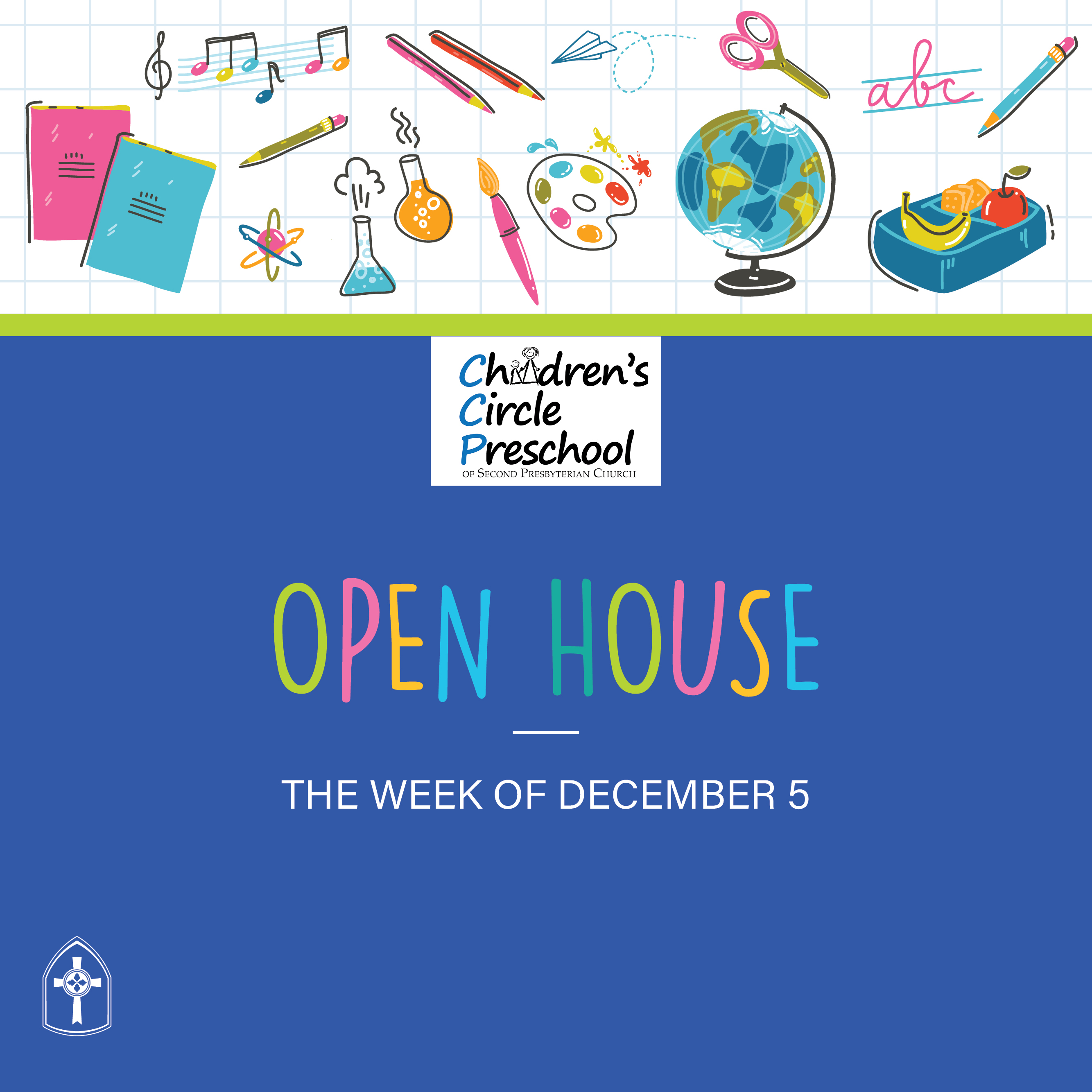 Children's Circle Preschool
Registration coming soon -- Plan your tour now!
ChildrensCircle.org

Come see how CCP provides a nurturing environment for children to learn, play, and hear God’s Word. We will host tours for Second Church members throughout the week of December 5. Learn more.
